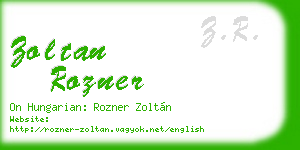 zoltan rozner business card
