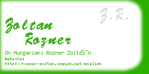 zoltan rozner business card